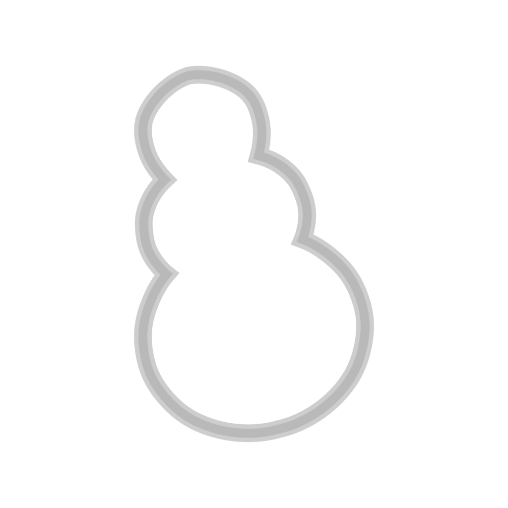 christmas Snowman B cookie cutter 104 top